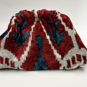 Pouch bag in velluto ikat M