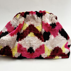 Pouch bag in velluto ikat M