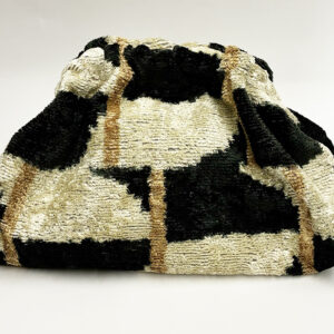 Pouch bag in velluto ikat M