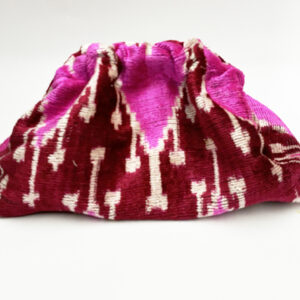 Pouch bag in velluto ikat M